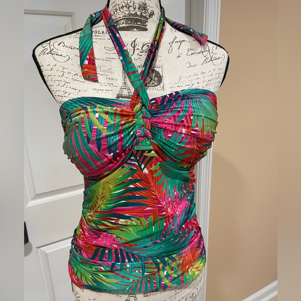 2Bamboo Tropical Tankini I’m gorgeous colors Medium - Picture 4 of 9